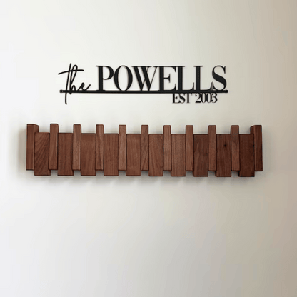 Artisan Wooden Piano Key Coat Rack