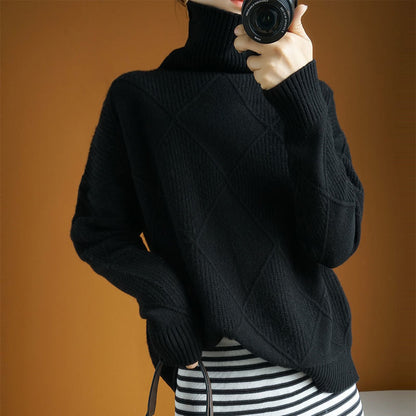 Chic Celine Wool Turtleneck Sweater